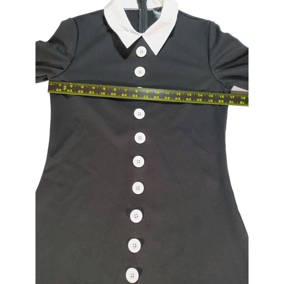 Women's The Addams Family Wednesday Addams Costume Dress With Tights Sz S Black - Picture 6 of 6